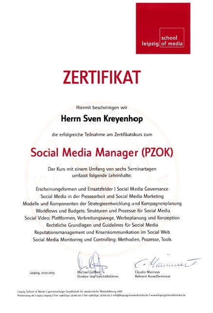 Social Media Manager PZOK
